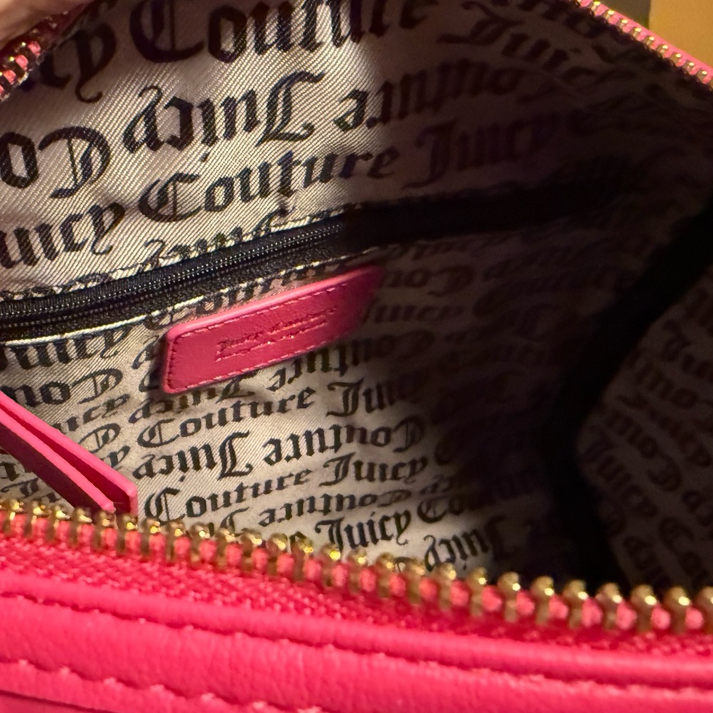 Juicy Couture NWT Beautiful Hot Pink Flash Satchel Quilted Crossbody Bag (P160) - Picture 9 of 11